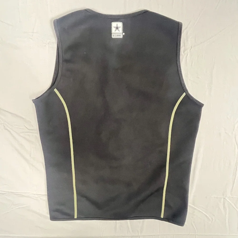US‎ Army Vest Mens XL Black Compression Performance Military Workout Full Zip